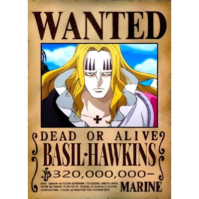 Placa Decorativa OnePiece Wanted Basil